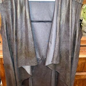 Love & Legend Black Drape Vest Plus Size 16